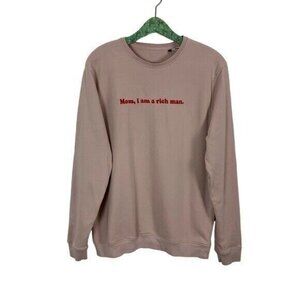 BC‎ Collection Mens Sweatshirt XL Pink Organic Cotton Streetwear Retro